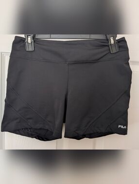 Fila Women's Black Athletic Shorts with Built-In Liner